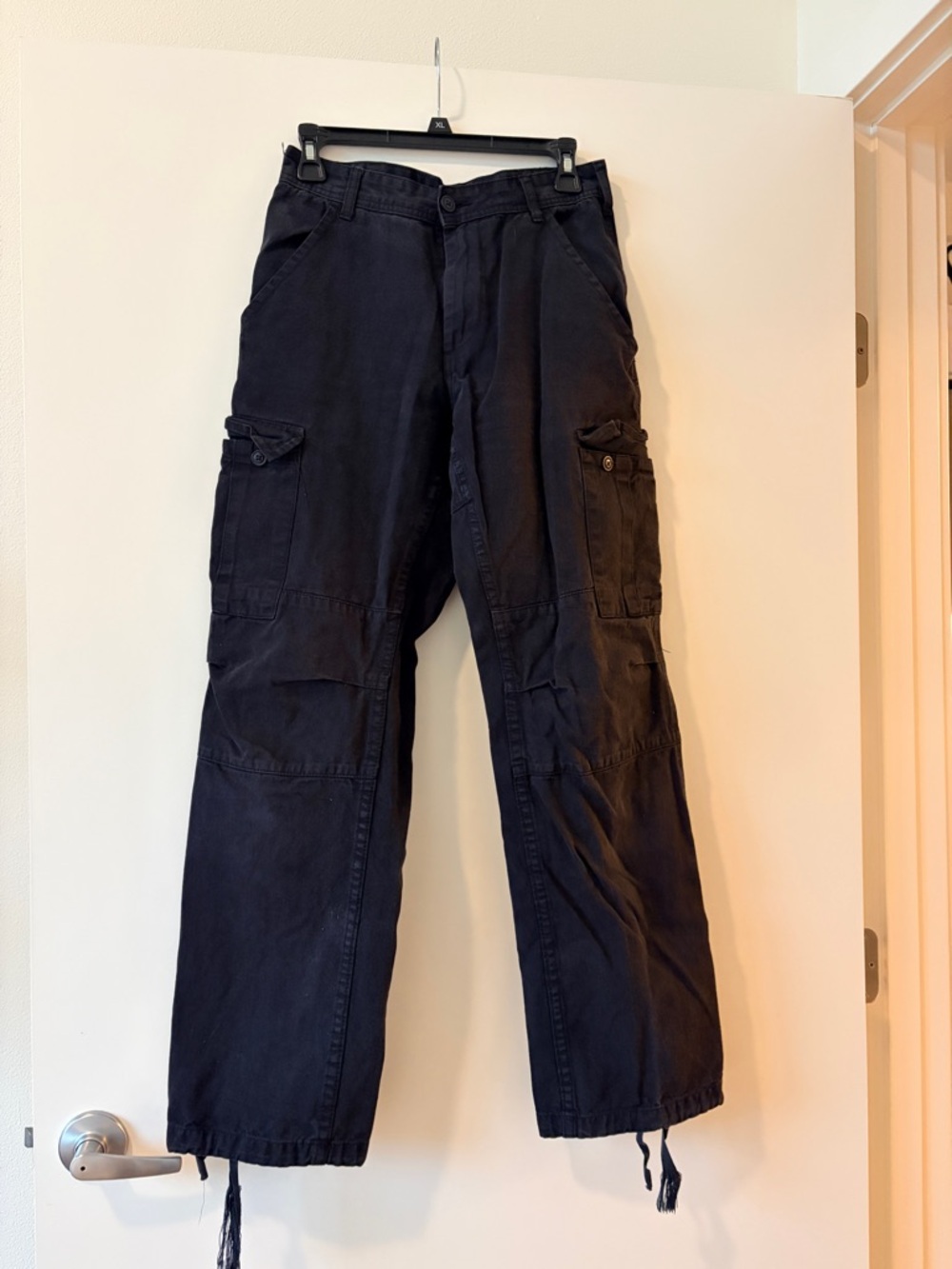 Brandy Melville Black Cropped Cargo Jeans